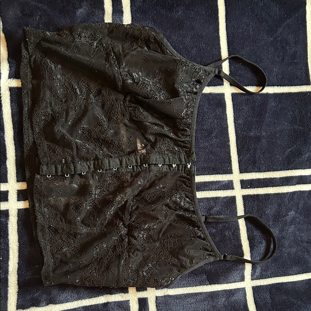 Garage Black Lace Crop Top